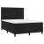 Pat box spring cu saltea, negru, 140x190 cm, catifea GartenMobel Dekor