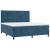 Pat box spring cu saltea, albastru închis, 180x200 cm, catifea GartenMobel Dekor