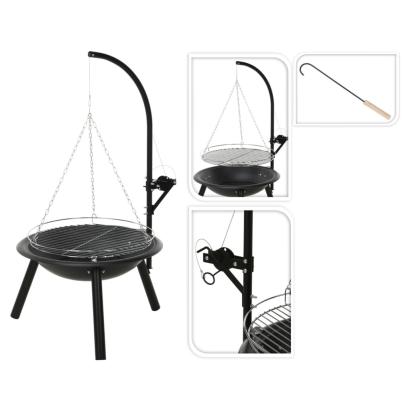 ProGarden Bol de foc cu grătar barbecue "BBQ" 55 cm GartenMobel Dekor