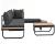 Set canapea de grădină colțar cu perne, 2 piese, aluminiu, WPC GartenMobel Dekor