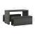 Set mobilier de exterior cu perne, 3 piese, gri, poliratan   GartenMobel Dekor