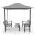 Pavilion de grădină cu masă și bănci, antracit, 2,5x1,5x2,4 m  GartenMobel Dekor