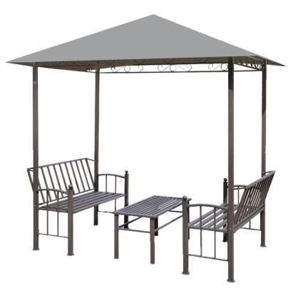 Pavilion de grădină cu masă și bănci, antracit, 2,5x1,5x2,4 m  GartenMobel Dekor