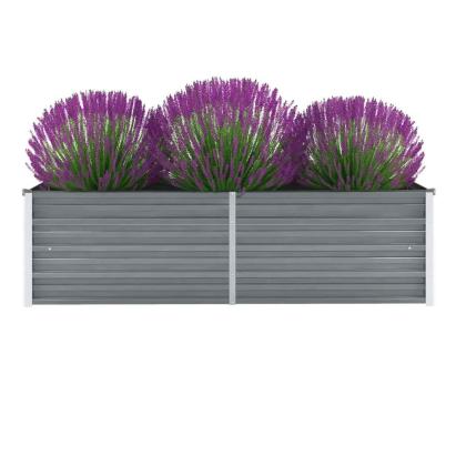 Strat înălțat de grădină, gri, 160 x 40 x 45 cm oțel galvanizat GartenMobel Dekor