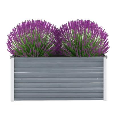 Strat înălțat de grădină, gri, 100x40x45 cm, oțel galvanizat GartenMobel Dekor