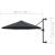 Umbrelă soare, montaj pe perete, stâlp metal, 300 cm, antracit GartenMobel Dekor