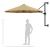 Umbrelă soare montaj pe perete tijă metalică gri taupe 300 cm GartenMobel Dekor