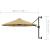 Umbrelă soare montaj pe perete tijă metalică gri taupe 300 cm GartenMobel Dekor