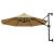Umbrelă soare montaj pe perete tijă metalică gri taupe 300 cm GartenMobel Dekor