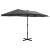 Umbrelă de soare cu stâlp aluminiu, antracit, 460 x 270 cm GartenMobel Dekor