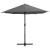 Umbrelă de soare cu stâlp aluminiu, antracit, 460 x 270 cm GartenMobel Dekor