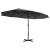 Umbrelă de soare cu stâlp aluminiu, antracit, 460 x 270 cm GartenMobel Dekor