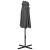 Umbrelă de soare cu stâlp aluminiu, antracit, 460 x 270 cm GartenMobel Dekor