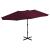 Umbrelă soare exterior, stâlp aluminiu, roșu bordo, 460x270 cm GartenMobel Dekor