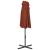 Umbrelă de soare exterior stâlp aluminiu, cărămiziu, 460x270 cm GartenMobel Dekor