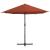 Umbrelă de soare exterior stâlp aluminiu, cărămiziu, 460x270 cm GartenMobel Dekor