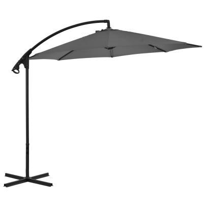 Umbrelă suspendată cu stâlp din oțel, antracit, 300 cm GartenMobel Dekor