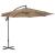 Umbrelă suspendată cu stâlp din oțel, gri taupe, 300 cm GartenMobel Dekor
