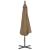 Umbrelă suspendată cu stâlp din oțel, gri taupe, 300 cm GartenMobel Dekor