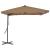 Umbrelă soare de exterior, stâlp oțel, gri taupe, 250 x 250 cm GartenMobel Dekor
