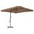 Umbrelă soare de exterior, stâlp oțel, gri taupe, 250 x 250 cm GartenMobel Dekor