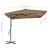 Umbrelă soare de exterior, stâlp oțel, gri taupe, 250 x 250 cm GartenMobel Dekor
