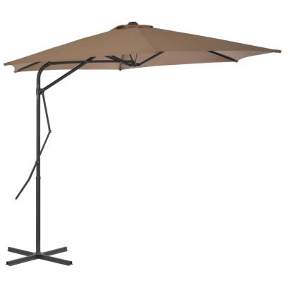 Umbrelă de soare de exterior, stâlp din oțel, gri taupe, 300 cm GartenMobel Dekor