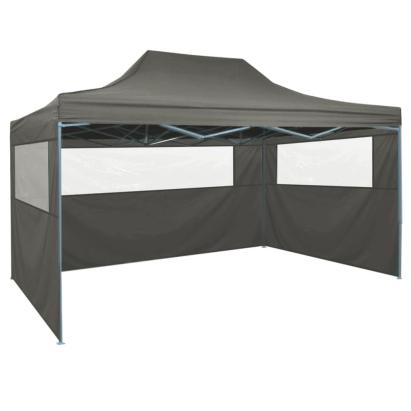 Cort pliabil cu 3 pereți, 3 x 4,5 m, antracit GartenMobel Dekor