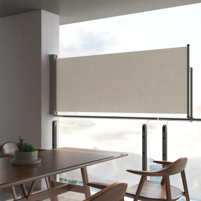 Copertină laterală retractabilă de terasă, crem, 100 x 300 cm GartenMobel Dekor