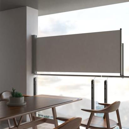 Copertină laterală retractabilă de terasă, gri, 100 x 300 cm GartenMobel Dekor