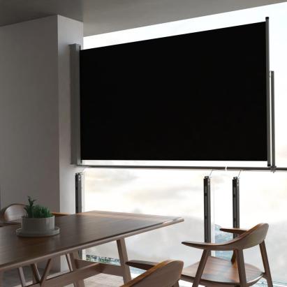 Copertină laterală retractabilă, negru, 140 x 300 cm    GartenMobel Dekor