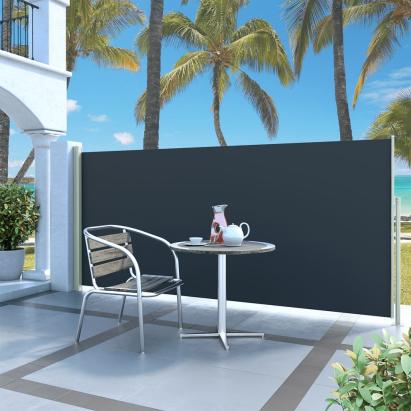 Copertină laterală retractabilă, negru, 140x300 cm    GartenMobel Dekor