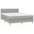 Pat box spring cu saltea, gri deschis, 140x190 cm, textil GartenMobel Dekor