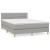 Pat box spring cu saltea, gri deschis, 140x190 cm, textil GartenMobel Dekor