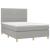 Pat box spring cu saltea, gri deschis, 140x190 cm, textil GartenMobel Dekor