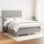 Pat box spring cu saltea, gri deschis, 140x190 cm, textil GartenMobel Dekor