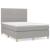 Pat box spring cu saltea, gri deschis, 140x190 cm, textil GartenMobel Dekor