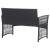Set mobilier de grădină cu perne, 4 piese, negru, poliratan GartenMobel Dekor