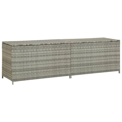Ladă de depozitare de grădină, gri, 200x50x60 cm, poliratan GartenMobel Dekor