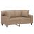 Canapea cu 2 locuri cu pernuțe, cappuccino, 120 cm, piele eco. GartenMobel Dekor