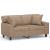 Canapea cu 2 locuri cu pernuțe, cappuccino, 120 cm, piele eco. GartenMobel Dekor