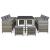 Set mobilier de exterior cu perne, 13 piese, gri, poliratan GartenMobel Dekor