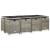 Set mobilier de exterior cu perne, 13 piese, gri, poliratan GartenMobel Dekor