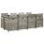 Set mobilier de exterior cu perne, 13 piese, gri, poliratan GartenMobel Dekor