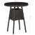 Set mobilier bistro de grădină cu perne 3 piese negru poliratan GartenMobel Dekor