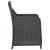 Set mobilier bistro de grădină cu perne 3 piese negru poliratan GartenMobel Dekor