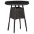 Set mobilier bistro de grădină cu perne 3 piese negru poliratan GartenMobel Dekor