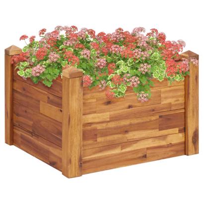 Strat înălțat de grădină, 60x60x44 cm, lemn masiv de acacia GartenMobel Dekor