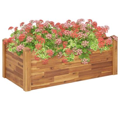 Strat înălțat de grădină, 110x60x44 cm, lemn masiv de acacia GartenMobel Dekor