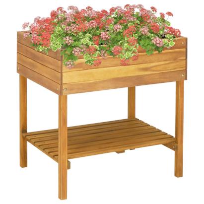 Jardinieră înaltă, 78,5 x 58,5 x 78,5 cm, lemn masiv de acacia GartenMobel Dekor